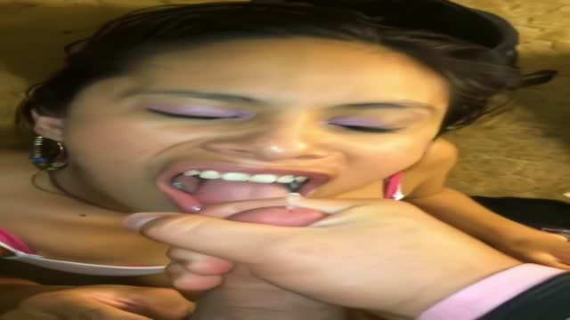 Latina milf kept her mouth open and ended up with a closed eye