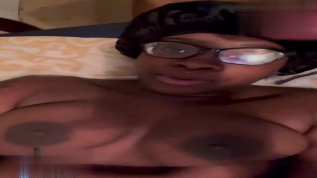 Thick BBW in glasses laying down waiting for the facial