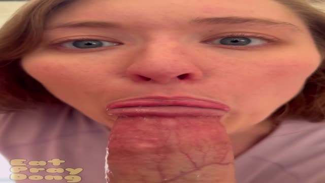 White brunette milf talks and teases out a facial